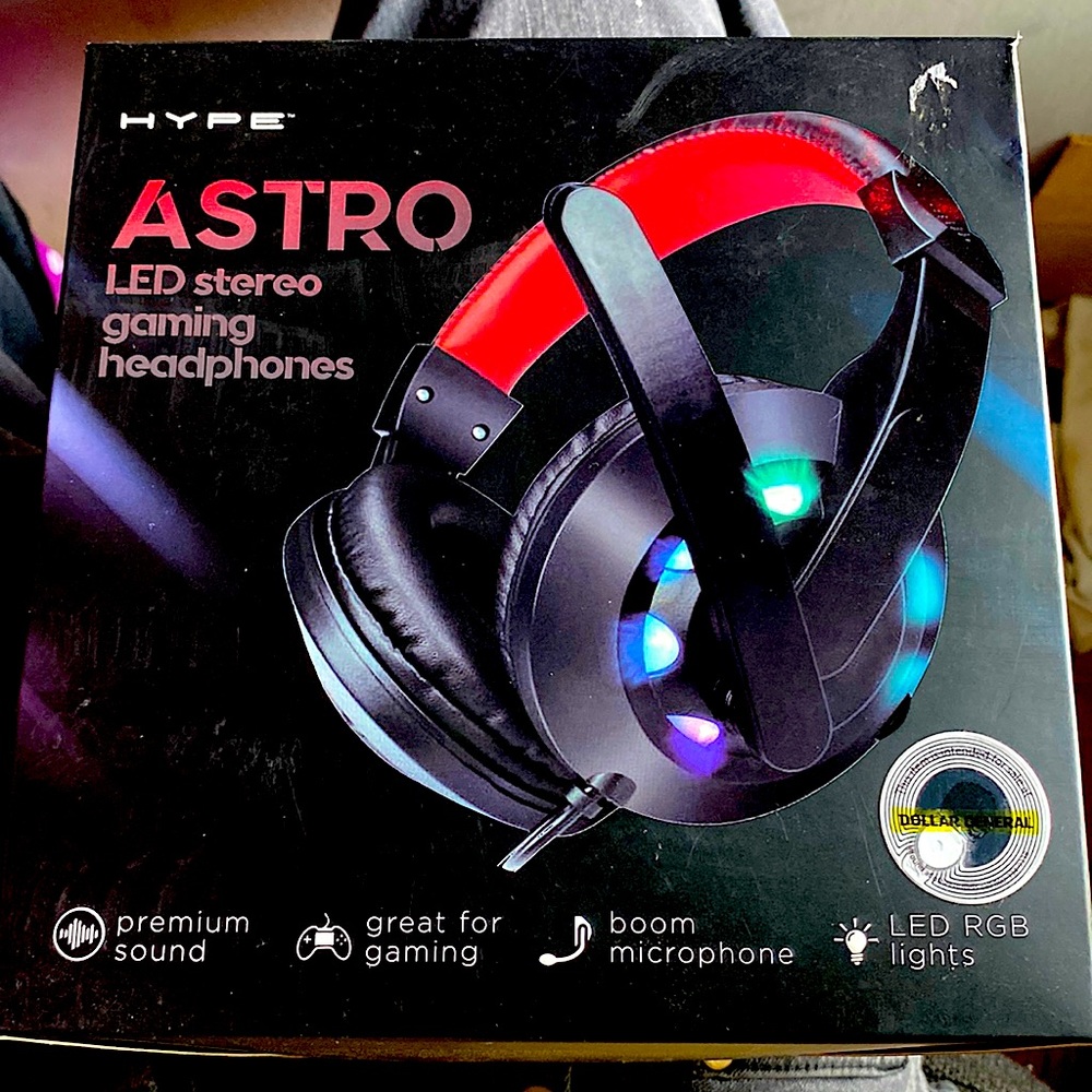 Hype Astro LED stereo gaming headphones